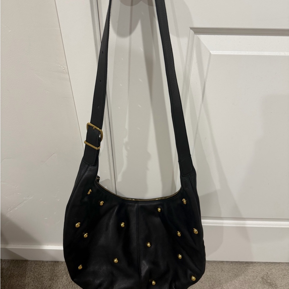 Black Studded Shoulder Bag